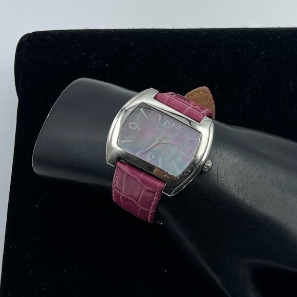 HONORA Leather Band Watch Pink - Picture 1 of 6